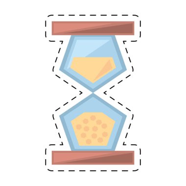 kum saati zaman cam ahşap geometrik kesme çizgisi