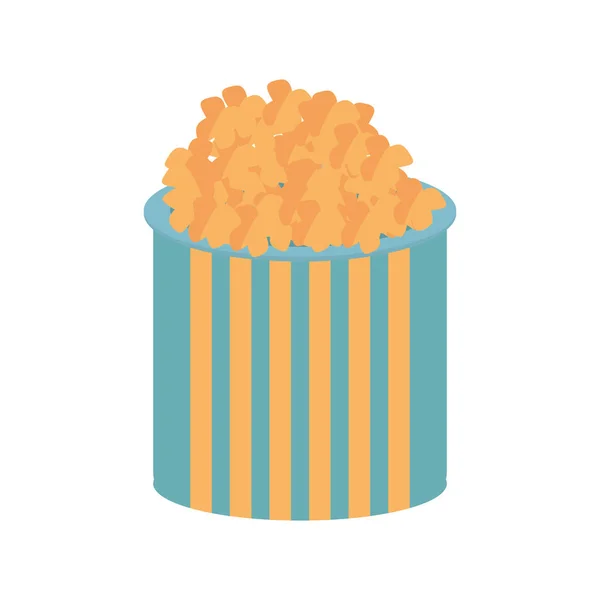 Pop corn box cinéma nourriture — Image vectorielle