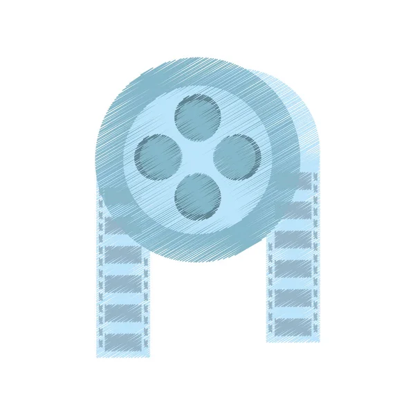绘图薄膜卷筒电影院视频磁带 — 图库矢量图片