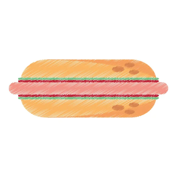 Zeichnung Burger Fast Food leckeren Film — Stockvektor