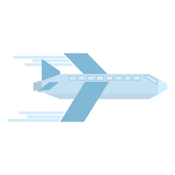 Pesawat perjalanan transportasi terbang geometris - Stok Vektor