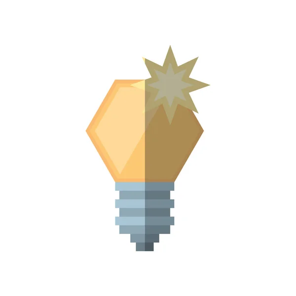 Zeichnung Glühbirne Licht elektrisches Symbol — Stockvektor