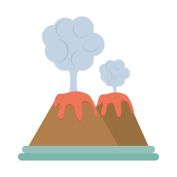 Erupción volcan lava montaña nube — Archivo Imágenes Vectoriales