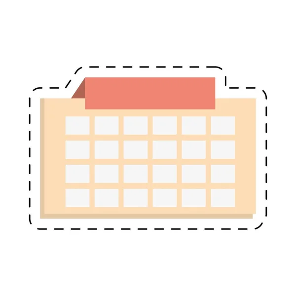 Calendario fecha viaje planificación línea de corte — Vector de stock