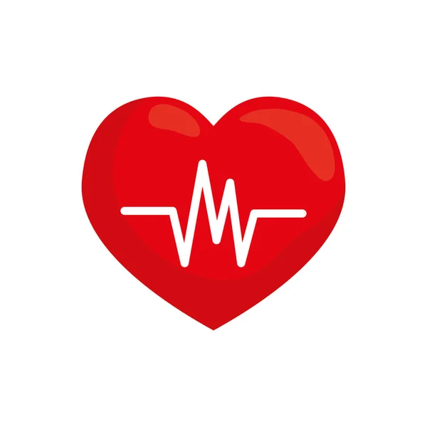 Heartbeat cardio symbol — Stock vektor