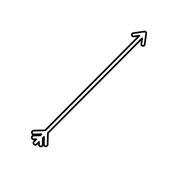 Freccia d'arco isolata — Vettoriale Stock