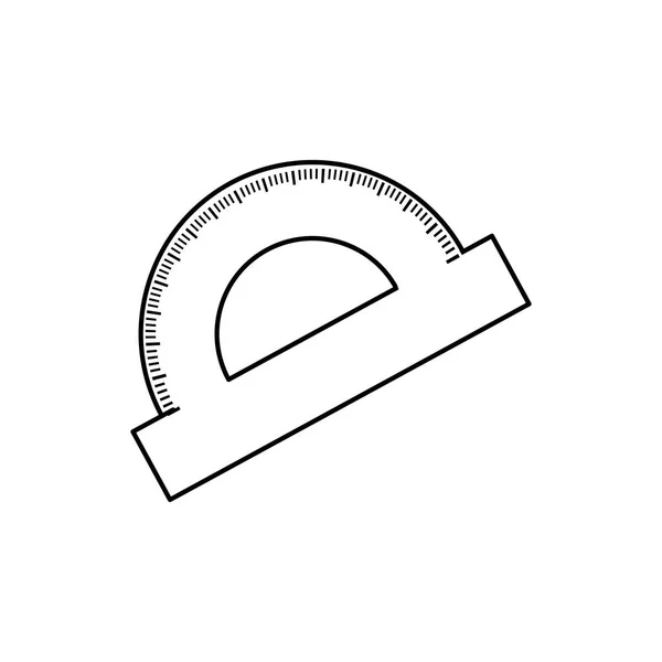 Szögmérő szögét mérő — Stock Vector