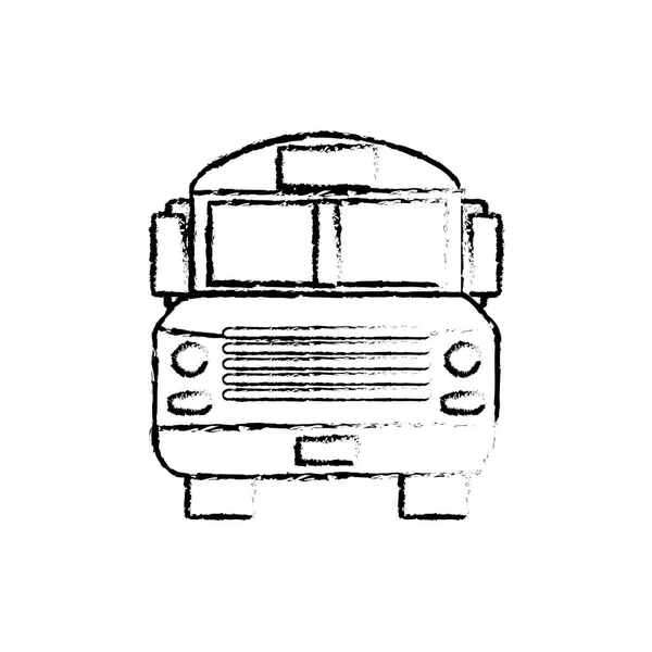 Vista frontale scuolabus — Vettoriale Stock