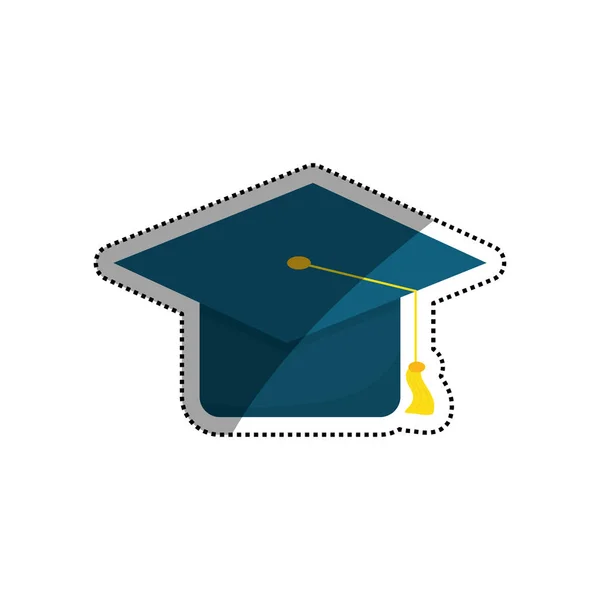 Sombrero de graduación del estudiante — Vector de stock