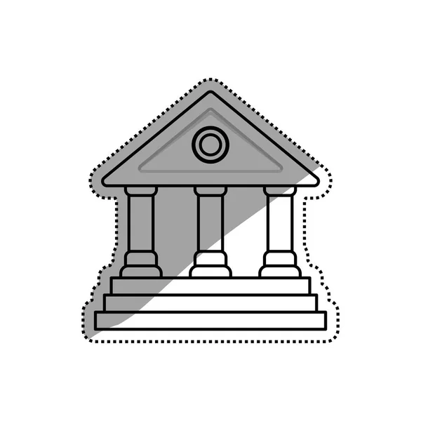 Egyetemi épület szimbólum — Stock Vector