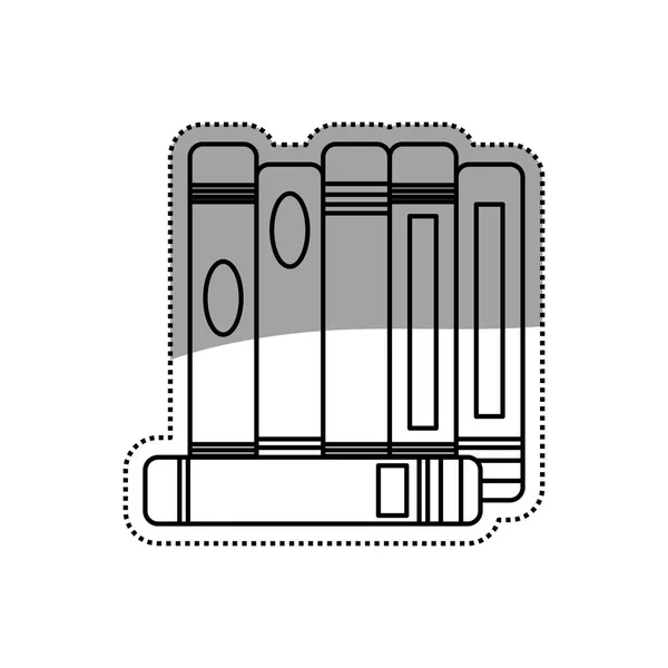 Oktatással kapcsolatos könyvek könyvtár — Stock Vector