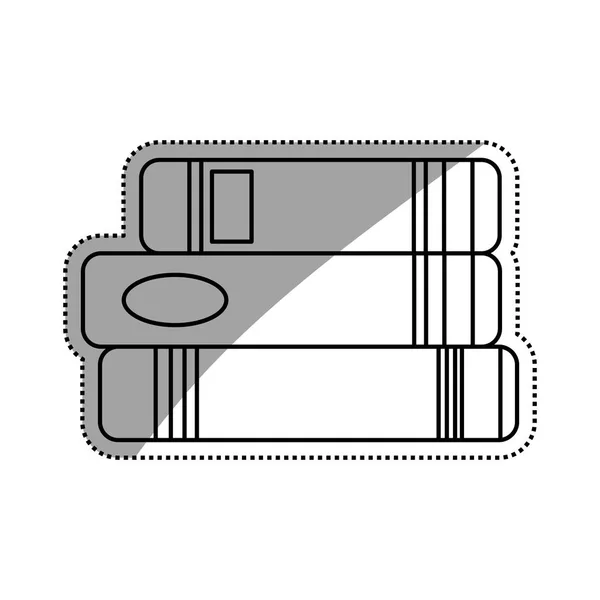 Boeken bibliotheek onderwijs — Stockvector