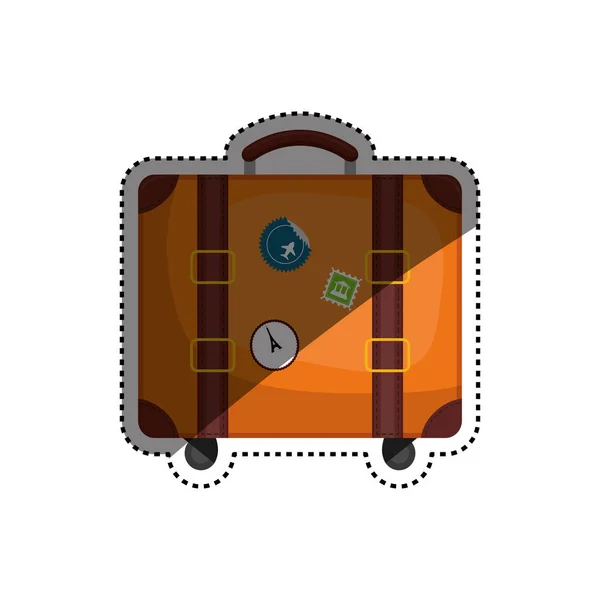 Travel suitcase isolated — Stock Vector