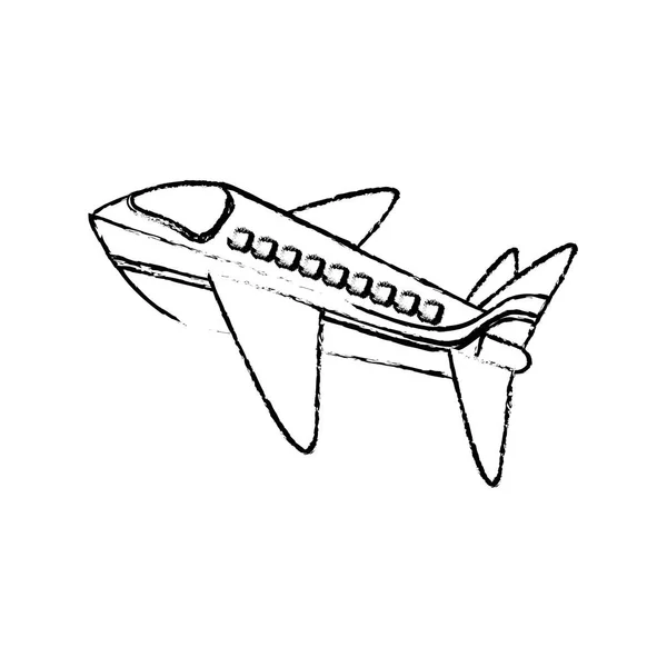 Tryskové letadlo, samostatný — Stockový vektor