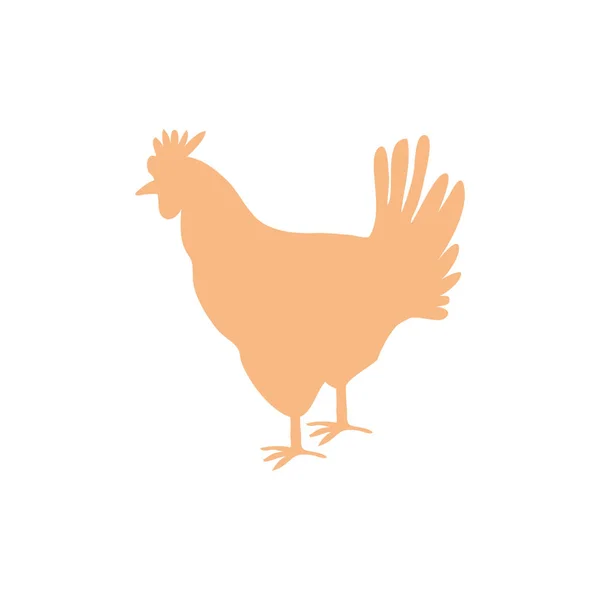 Silhouette de farine de poulet — Image vectorielle