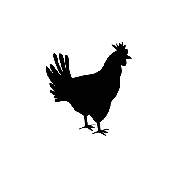 Chicken meal silhouette — Stock Vector