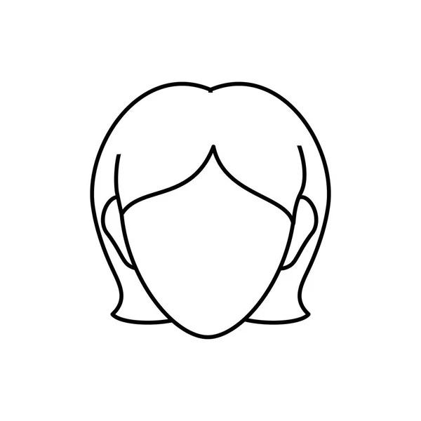 Woman head silhouette — Stock Vector