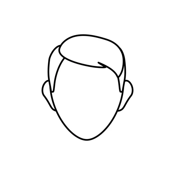 Silhouette tête d'homme — Image vectorielle