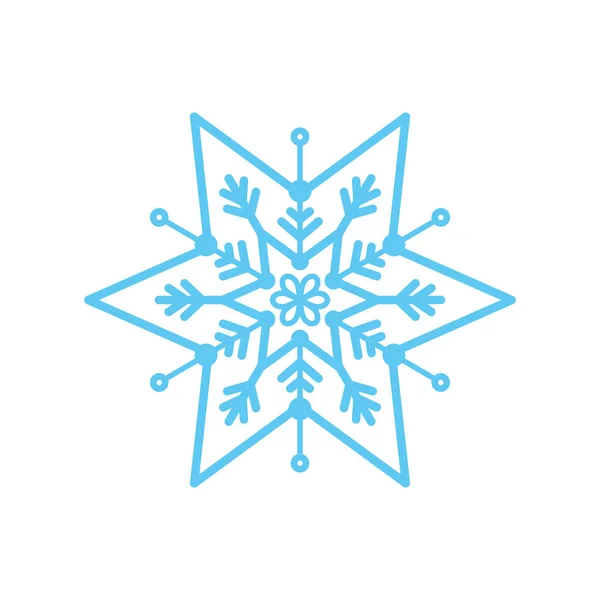 Copo de nieve símbolo de invierno — Vector de stock