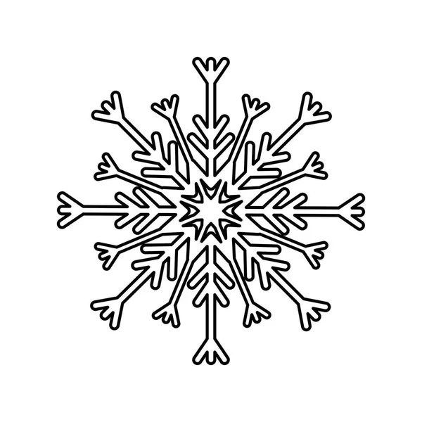 Flocon de neige hiver symbole — Image vectorielle