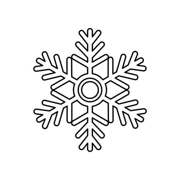 Copo de nieve símbolo de invierno — Vector de stock