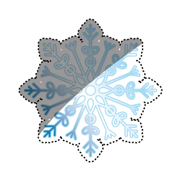 Copo de nieve símbolo de invierno — Vector de stock