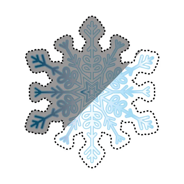 Snowflake winter symbol — Stock Vector