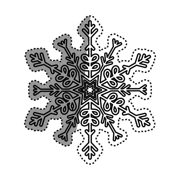 Snowflake winter symbol — Stock Vector