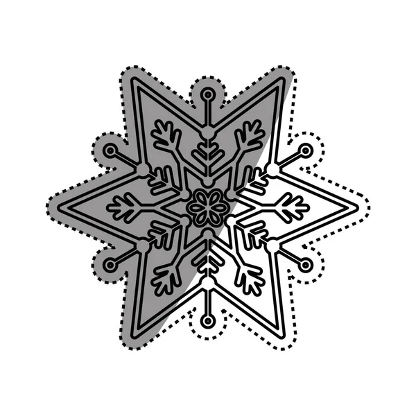 Зимний символ снежинки — стоковый вектор