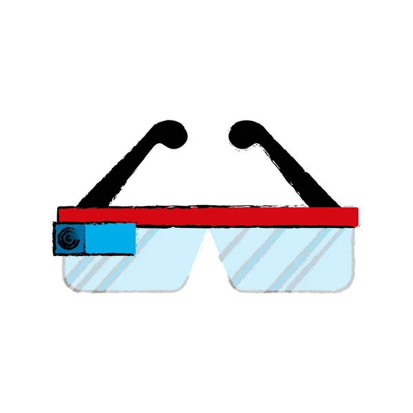 Tecnologia de óculos inteligentes — Vetor de Stock