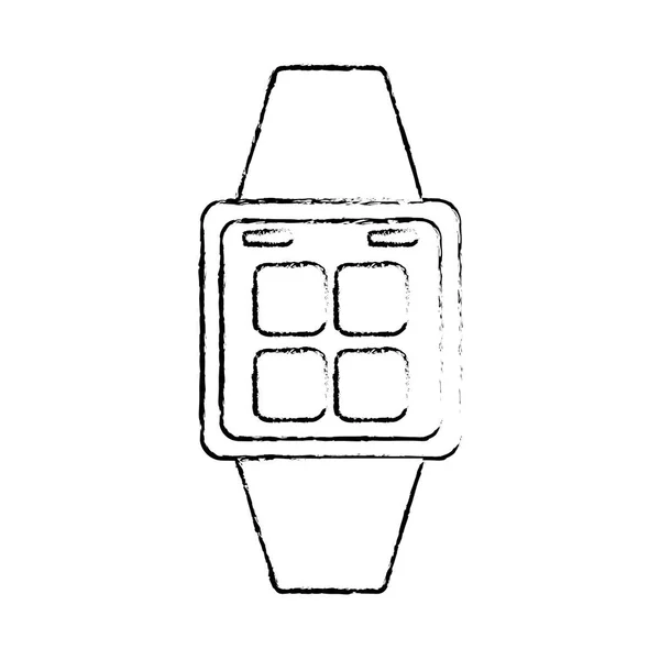Slimme horloge wearable technologie — Stockvector