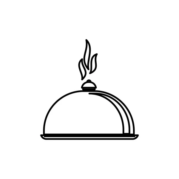 Restoran yemek kubbe — Stok Vektör