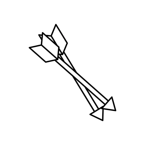 Isolated bow arrows — Stock Vector