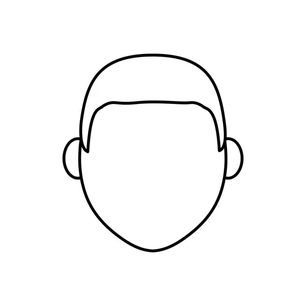 Man head silhouette — Stock Vector