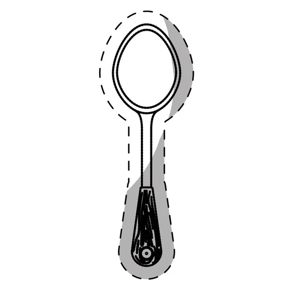 Silueta gran cucharada icono de la imagen — Vector de stock