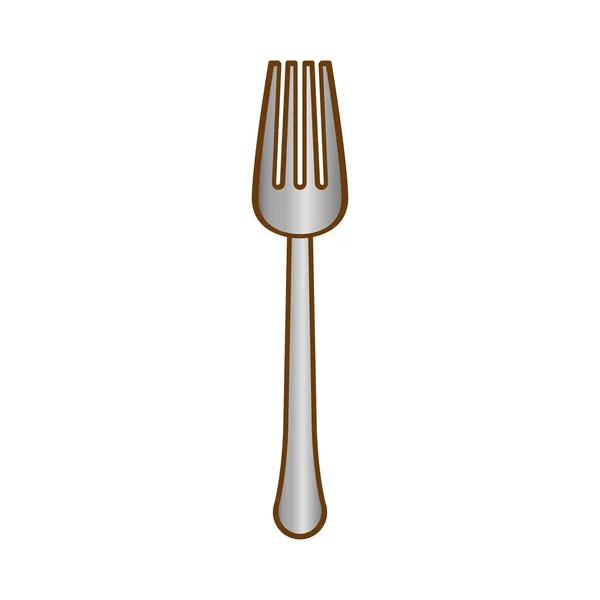 Gray fork icon image design — Stock Vector