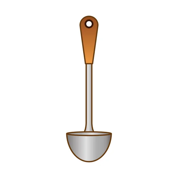 Gray ladle icon image design — Stock Vector