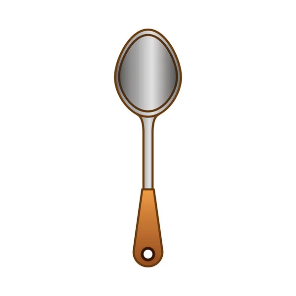 Colorful big tablespoon icon image — Stock Vector