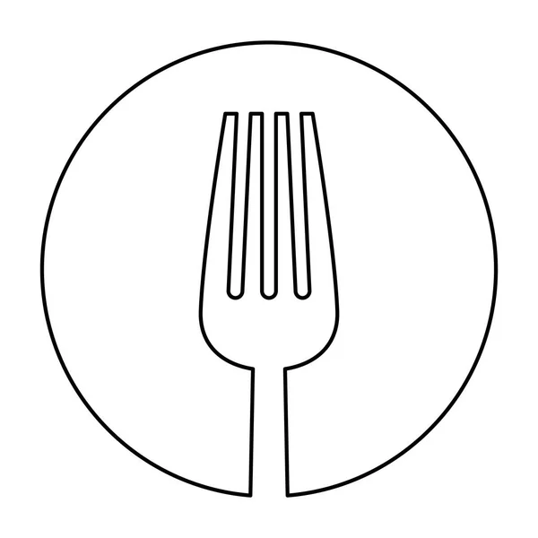Figura ícone de garfo imagem design — Vetor de Stock