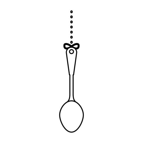 Figura grande cucharada icono imagen — Vector de stock