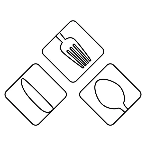 Figuur bestek pictogram afbeelding ontwerp — Stockvector