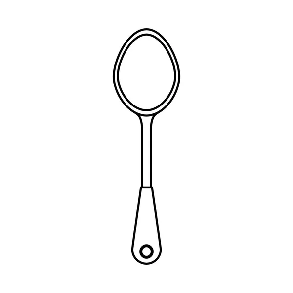 Contour grande immagine icona cucchiaio — Vettoriale Stock