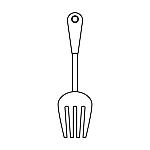 Figura talla tenedor icono imagen — Vector de stock