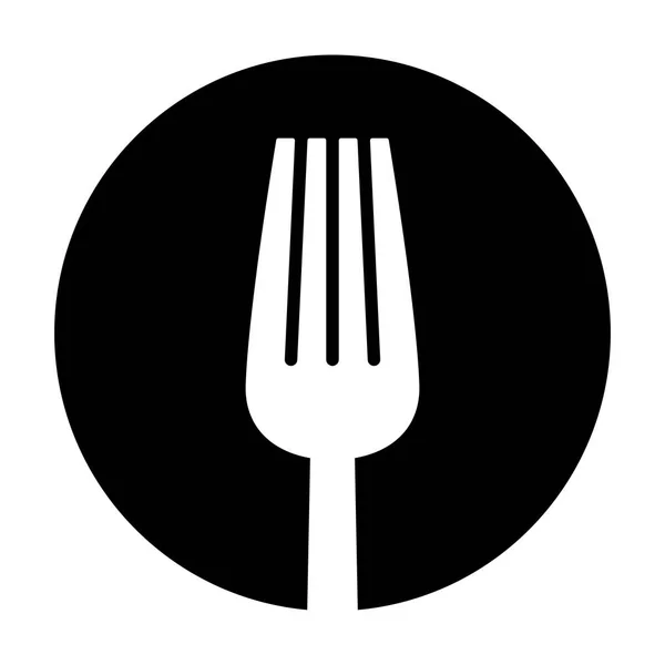 Contour fork icon image design — Stock Vector