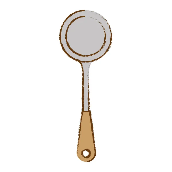 Serpenyőben ezüst konyha ikonra design — Stock Vector