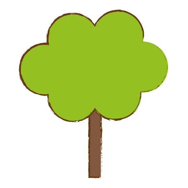 Árvore verde na imagem do ícone da cena da cidade —  Vetores de Stock