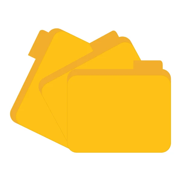 Fichiers jaunes liés au centre de données — Image vectorielle