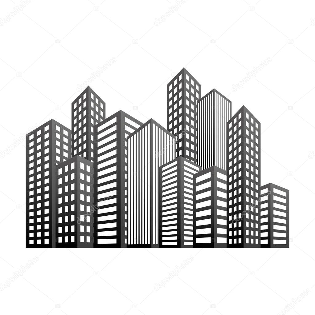 Buildings and city scene icon image