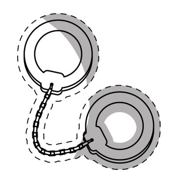 Polis simge resmini artistik kelepçe