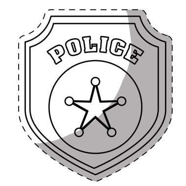 şekil polis rozeti simge görüntüsü